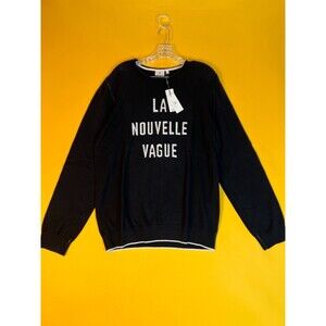 Adriano Goldschmied Cedic Crew Sweater Mens XL Black La Nouvelle Vague $198 NWT